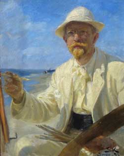 P.S. Kr&oslash;yer: Self portrait (1897)