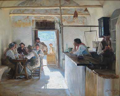 P.S. Kr&oslash;yer: Osteria in Ravello (1890)