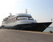 Caledonian Sky in the port of Ulsan, Korea